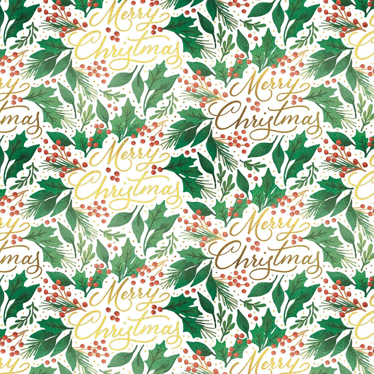 Merry Christmas - Gift Wrap - Ream Gift Wrap Roll (30" x 833 ft.)