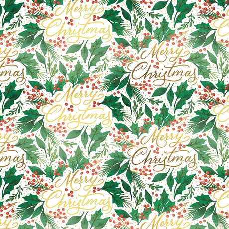 Merry Christmas - Gift Wrap - Ream Gift Wrap Roll (30" x 833 ft.)