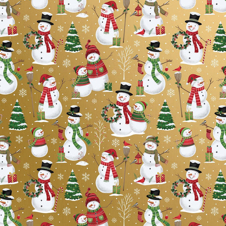 Snowman Family - Gift Wrap - Ream Gift Wrap Roll (30" x 833 ft.)