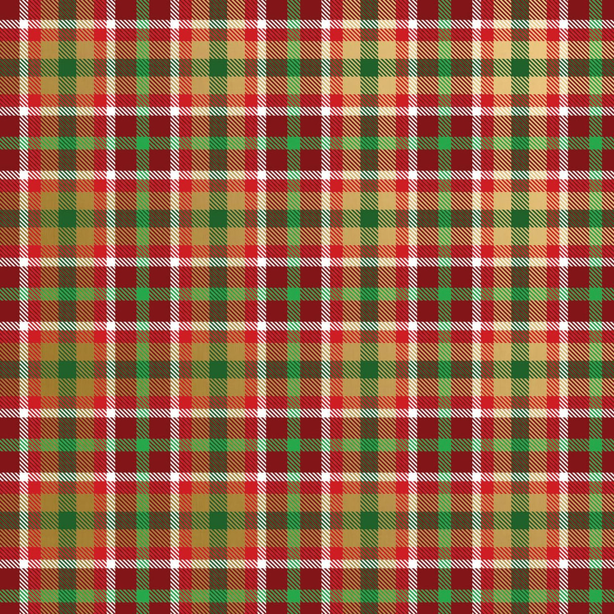 Christmas Plaid - Gift Wrap - Jumbo Roll (30" x 10 ft.)