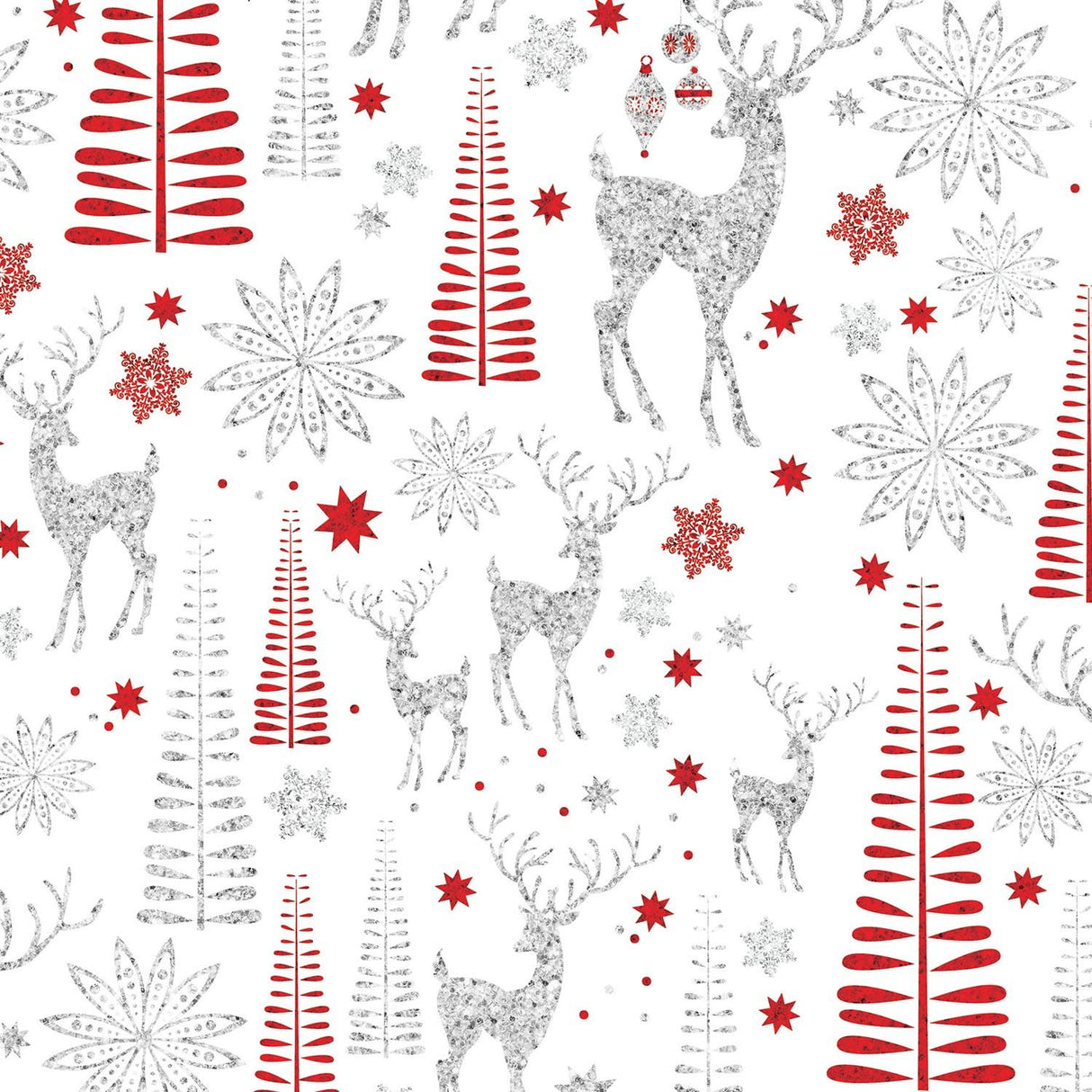 Sparkling Reindeer - Gift Wrap - Ream Gift Wrap Roll (30" x 833 ft.)