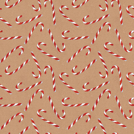Candy Cane Glitter - Gift Wrap - Jumbo Roll (30" x 10 ft.)