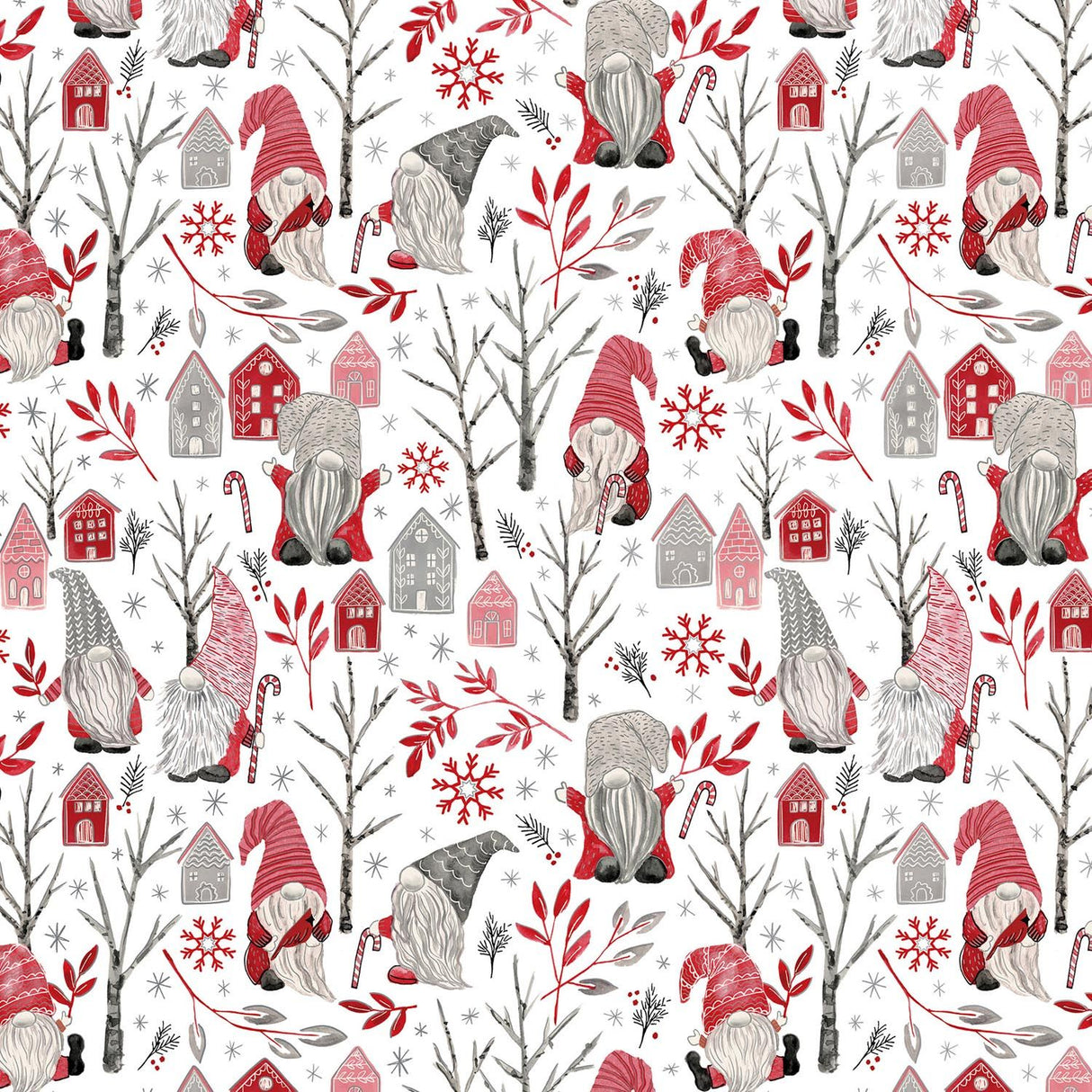 Cozy Gnomes - Gift Wrap - Jumbo Roll (30" x 10 ft.)
