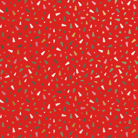 Little Red Trees - Gift Wrap - Jumbo Roll (30" x 10 ft.)