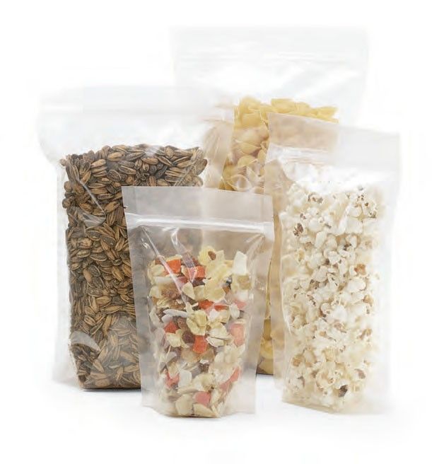 Clear - Stand Up Zipper Pouch - 6-5/8 x 3-1/2 x 10-1/8"