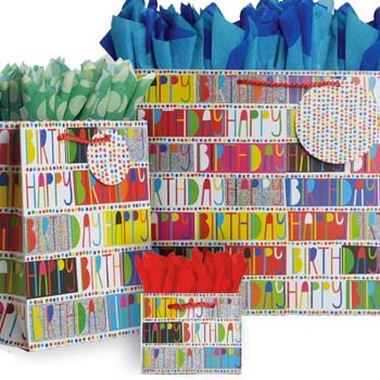 Birthday Gift Bags & Boxes