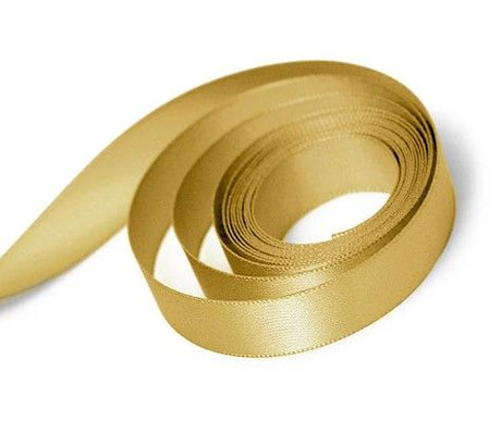 Old Gold - Single Face Satin Ribbon - 1/4" x 100 Yards