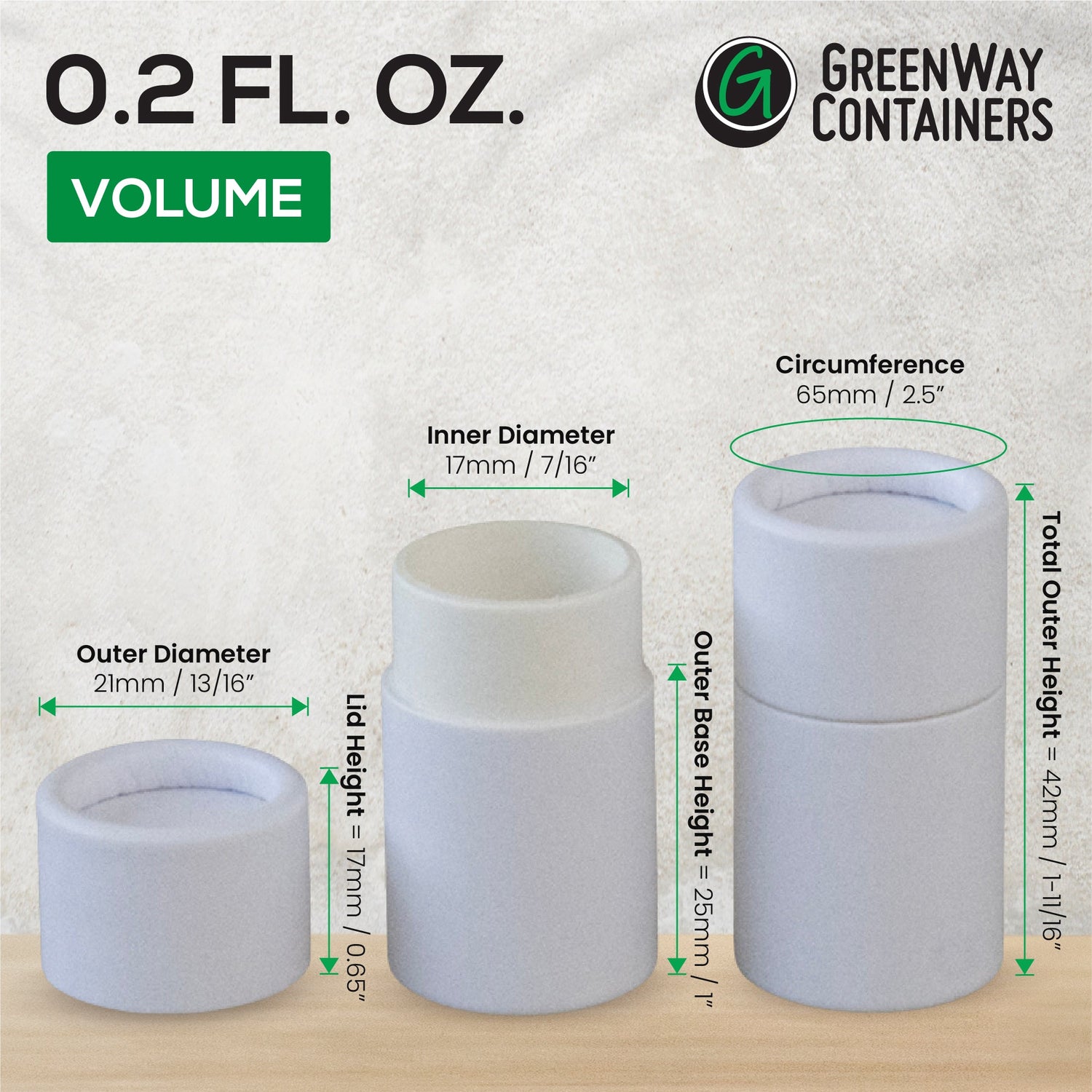 .2 ounce / 5 g Lip Balm Tubes Short Style