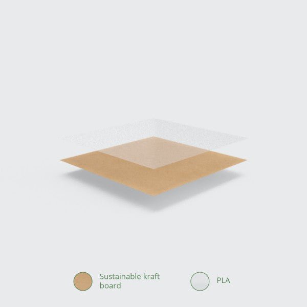Vegware 32 oz Window Salad Box Kraft with PLA Window Compostable (QTY 300), SKU 01VWSALAD