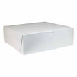 White - 1 Pc. Cake Box - 6-1/4 x 3-3/4 x 2-1/8"