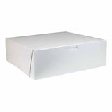 White - 1 Pc. Cake Box - 6-1/4 x 3-3/4 x 2-1/8"