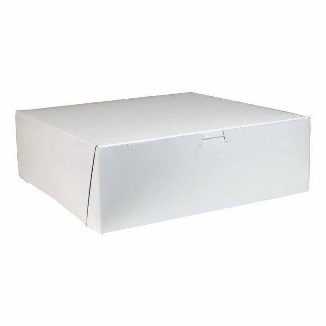 White - 1 Pc. Cake Box - 6-1/4 x 3-3/4 x 2-1/8"