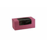Brown & Pink Window Cupcake Boxes