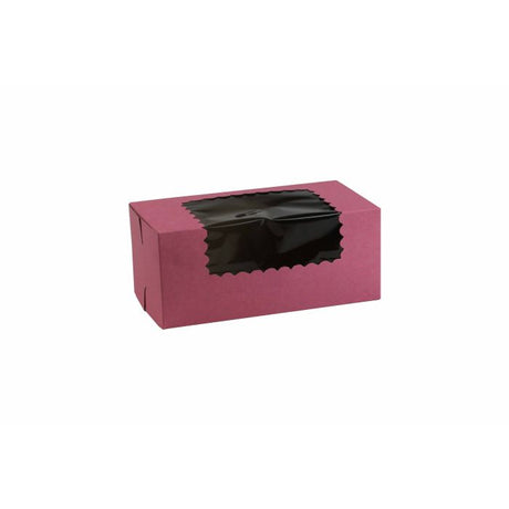 Brown & Pink Window Cupcake Boxes
