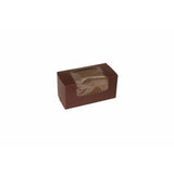 Brown & Pink Window Cupcake Boxes