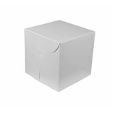 White - 2 Piece Lock Corner Box - 9 x 9 x 9" (Paige Lock)