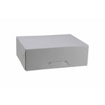 White - Windowed Tamper Evident Take Out Box (6 Corner Style) - 9-1/4 x 7-3/8 x 3-1/8"