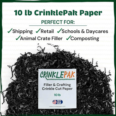 10LB Black Crinkle Paper