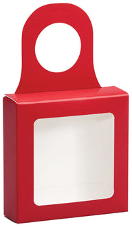 Red - Bottle Hanger Favor Box - 3-5/8 x 3-5/8 x 1-1/8"