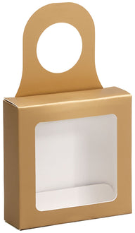Gold Metallic - Bottle Hanger Favor Box - 3-5/8 x 3-5/8 x 1-1/8"