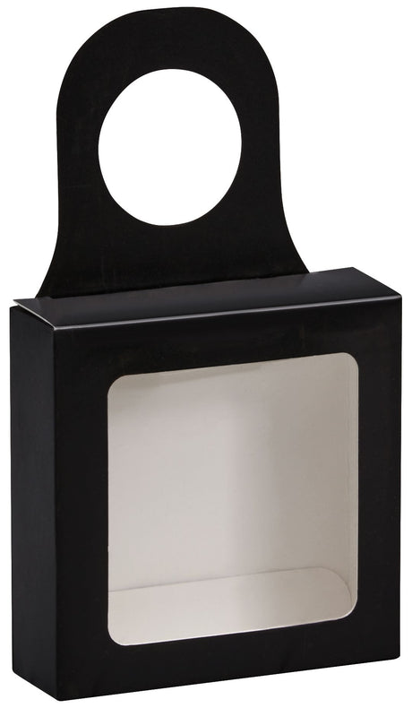 Black - Bottle Hanger Favor Box - 3-5/8 x 3-5/8 x 1-1/8"