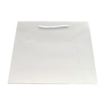 Matte White - Trapezoid Tote - 12.5" (L-Top) / 16" (L-Bottom) x 5.25" (W) x 11" (H)