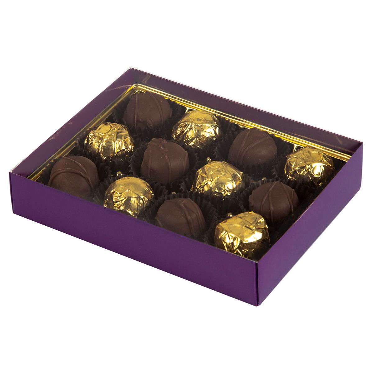 Aubergine - Candy Box Base - Base (1 Layer - 12 Pc.) 6-3/8 x 4-3/4 x 1-1/8"