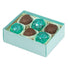 Blue - Macaron Box Base - Base (2 Layer - 12 Pc.) 4-3/4 x 3-1/4 x 2"