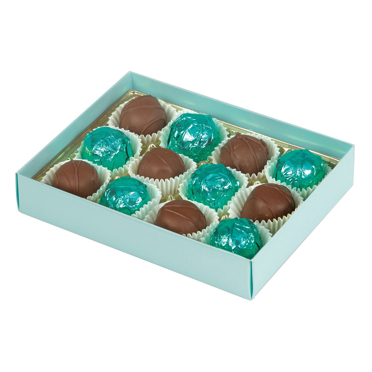 Blue - Candy Box Base - Base (1 Layer - 12 Pc.) 6-3/8 x 4-3/4 x 1-1/8"