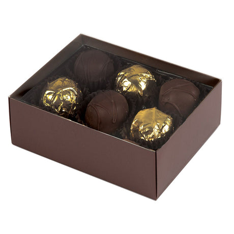 Brown - Candy Box Base - Base (2 Layer - 12 Pc.) 4-3/4 x 3-1/4 x 2"