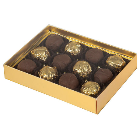 Gold - Candy Box Base - Base (1 Layer - 12 Pc.) 6-3/8 x 4-3/4 x 1-1/8"
