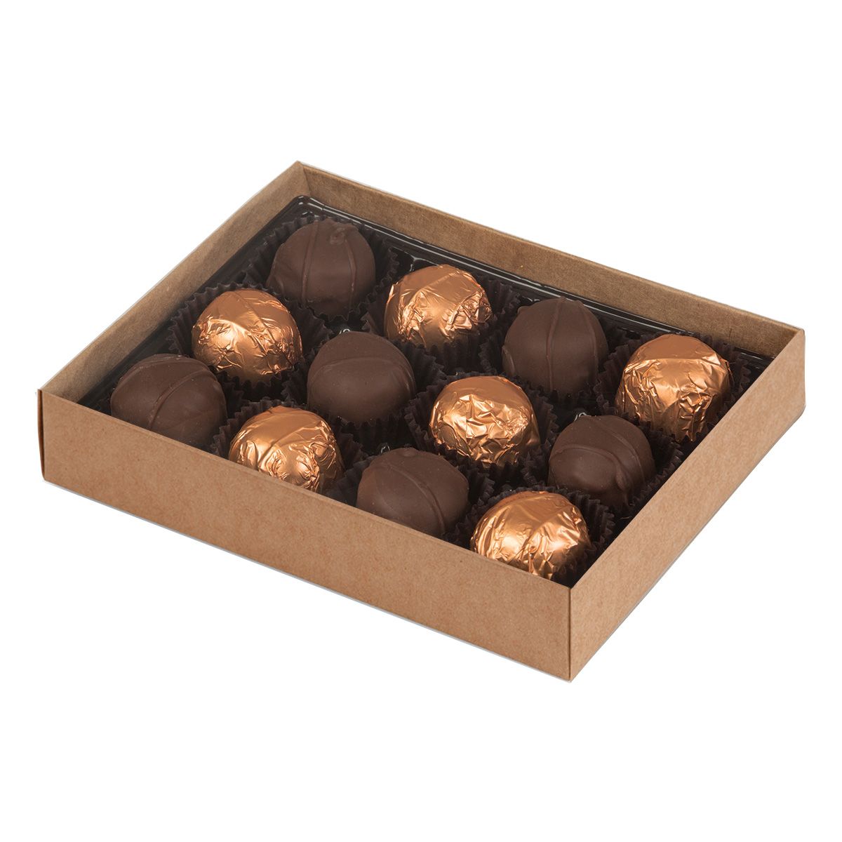 Kraft - Candy Box Base - Base (1 Layer - 12 Pc.) 6-3/8 x 4-3/4 x 1-1/8"