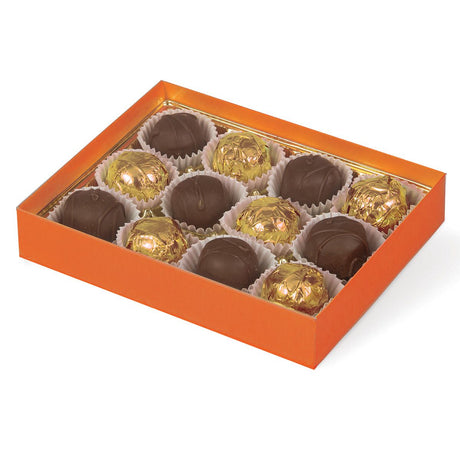 Orange - Candy Box Base - Base (1 Layer - 12 Pc.) 6-3/8 x 4-3/4 x 1-1/8"