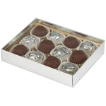 Silver - Candy Box Base - Base (1 Layer - 12 Pc.) 6-3/8 x 4-3/4 x 1-1/8"