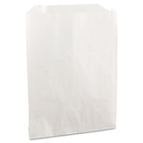 Bagcraft Grease-Resistant Single-Serve Bags, 6" x 7.25", White, 2,000/Carton