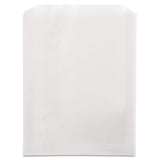 Bagcraft Grease-Resistant Single-Serve Bags, 6.5" x 8", White, 2,000/Carton