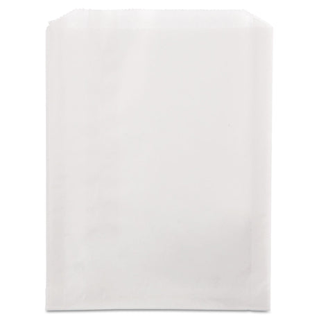 Bagcraft Grease-Resistant Single-Serve Bags, 6.5" x 8", White, 2,000/Carton