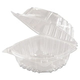 Dart ClearSeal Hinged-Lid Plastic Containers, Sandwich Container, 13.8 oz, 5.4 x 5.3 x 2.6, Clear, Plastic, 500/Carton (C53PST1)