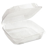 Pactiv Evergreen ClearView SmartLock Hinged Lid Container, 49 oz, 8.2 x 8.34 x 2.91, Clear, Plastic, 200/Carton
