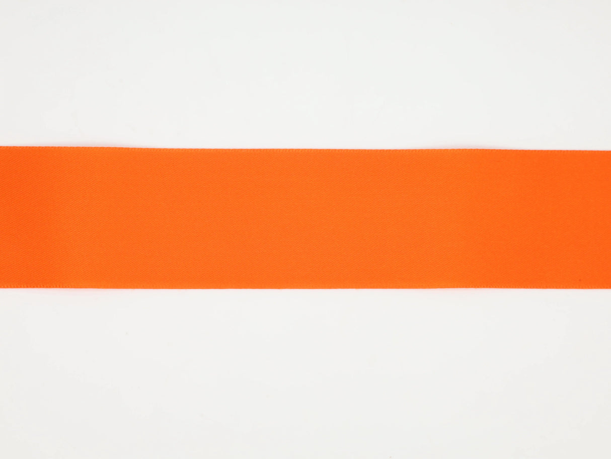 1 1/2" Double Face Satin Ribbon | Torrid Orange (750) | 50 Yard Roll