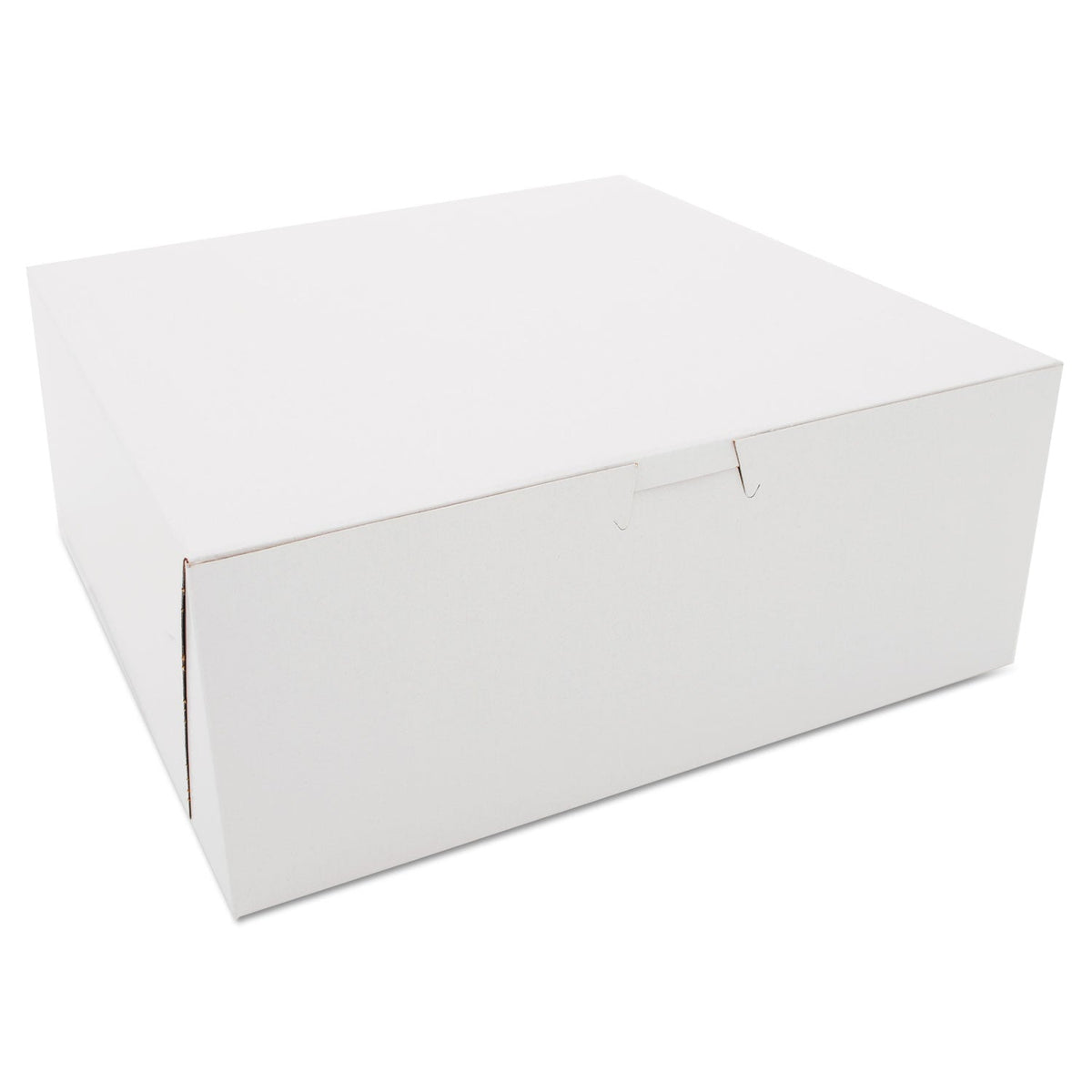 SCT White One-Piece Non-Window Bakery Boxes, 10 x 10 x 4, White, Paper, 100/Carton