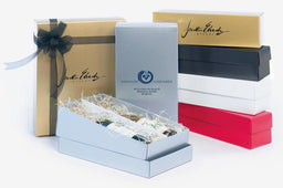 Gloss Black - Folding 2 Piece Wine Bottle Box - (Double Bottle) 13 x 7 x 3-1/2"