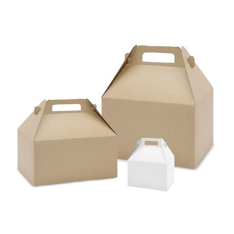 White & Kraft Gable Boxes