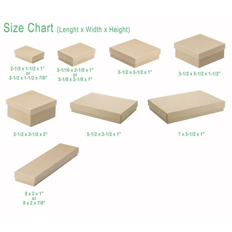 White & Kraft Jewelry Boxes