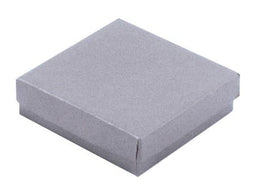 Matte Metallic Silver - Jewelry Box - 2-1/2 x 1-3/4 x 1"