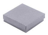 Matte Metallic Silver - Jewelry Box - 3-1/2 x 3-1/2 x 1"