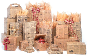 Newsprint - Matte Shopping Bags - 16 x 6 x 12-3/8"