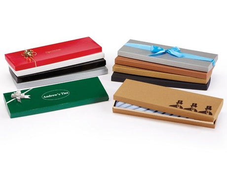Matte Metallic Gold - Neck Tie Box - 14 x 4-1/2 x 3/4" (3/4" Lid)