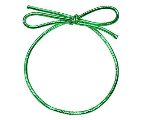 Metallic Emerald - Pre Tied Stretch Loop - 10" Loop