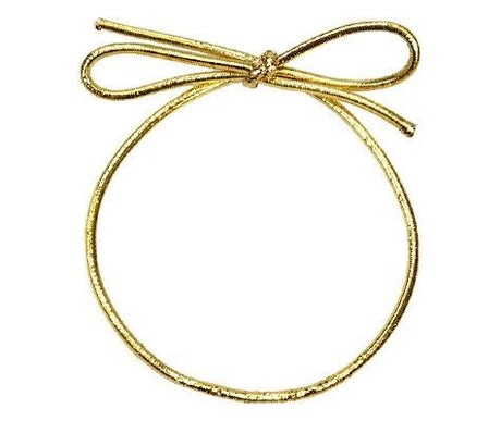 Metallic Gold - Pre Tied Stretch Loop - 10" Loop